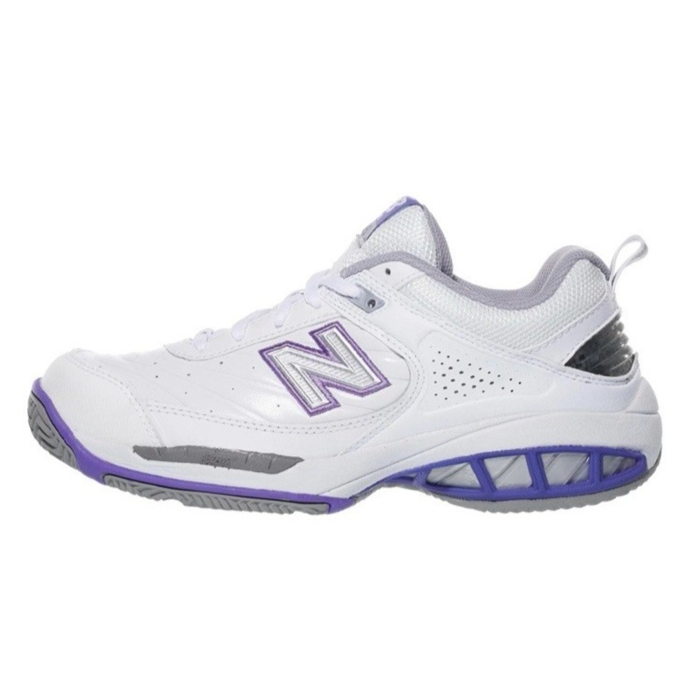 New Balance 806 Stability White Purple Athletic Sneakers